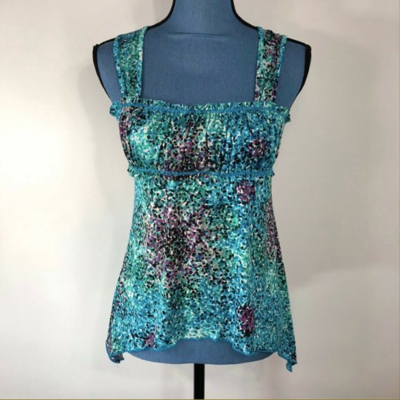 Trixxi Junior's Sleeveless Abstract Blouse Size S - Picture 1 of 7